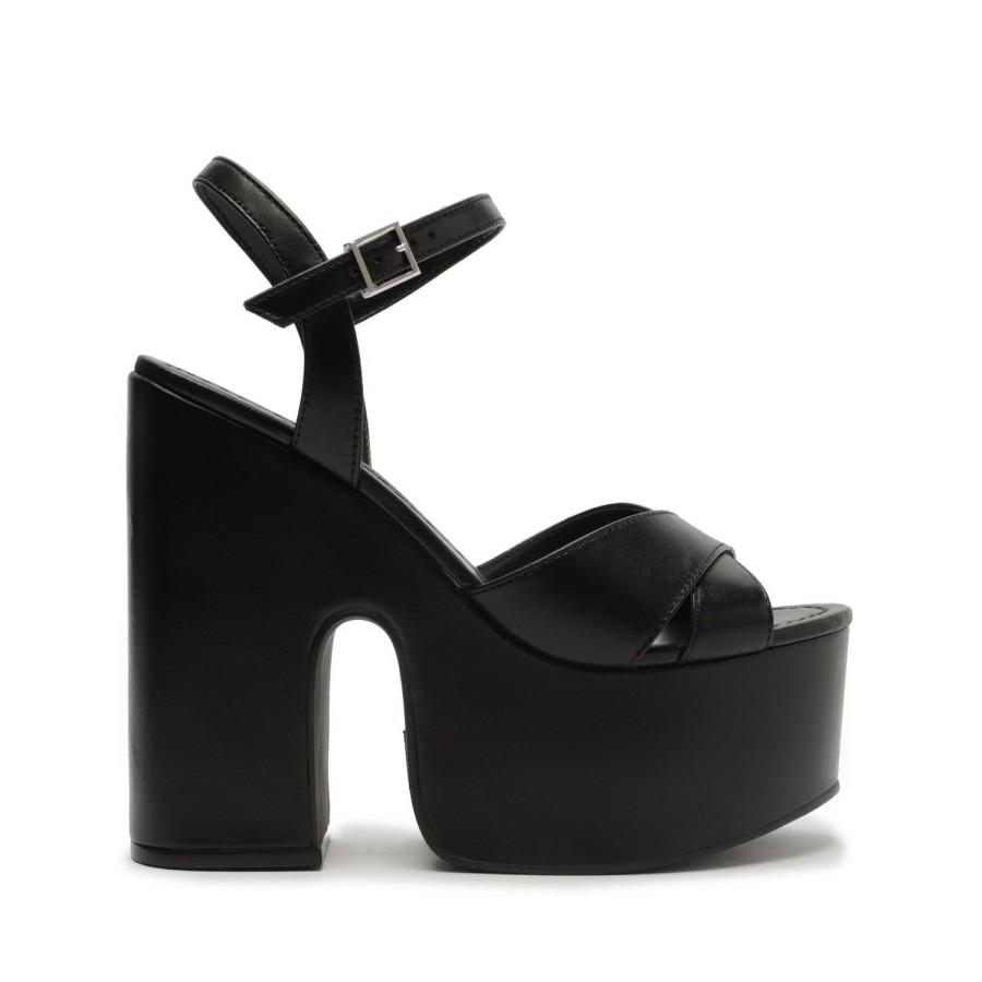 Sandals SCHUTZ | Keefa Cutout Nappa Leather Sandal Black