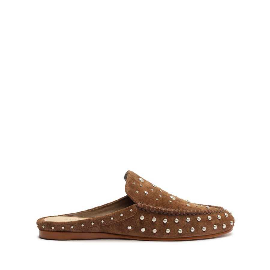 Sandals SCHUTZ | Evie Casual Suede Flat Tan