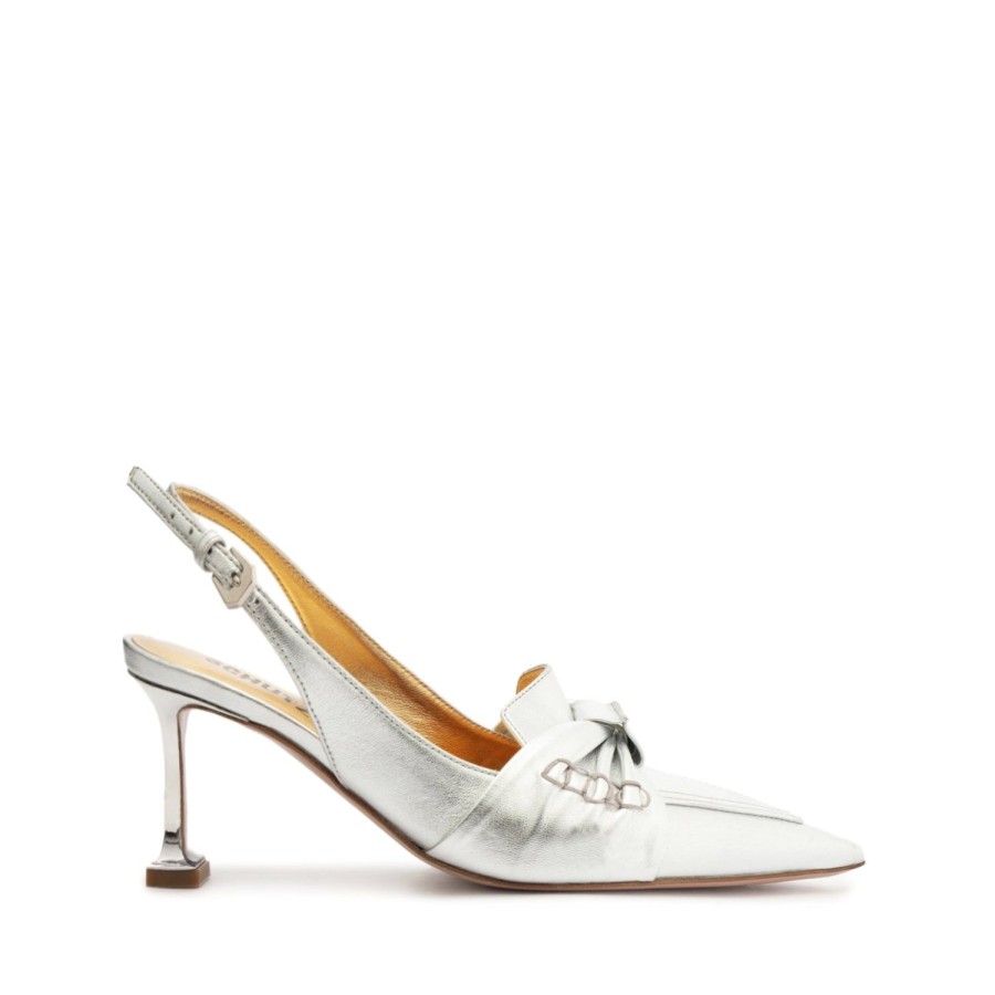 Pumps SCHUTZ | Fiorella Mid Leather Pump Silver