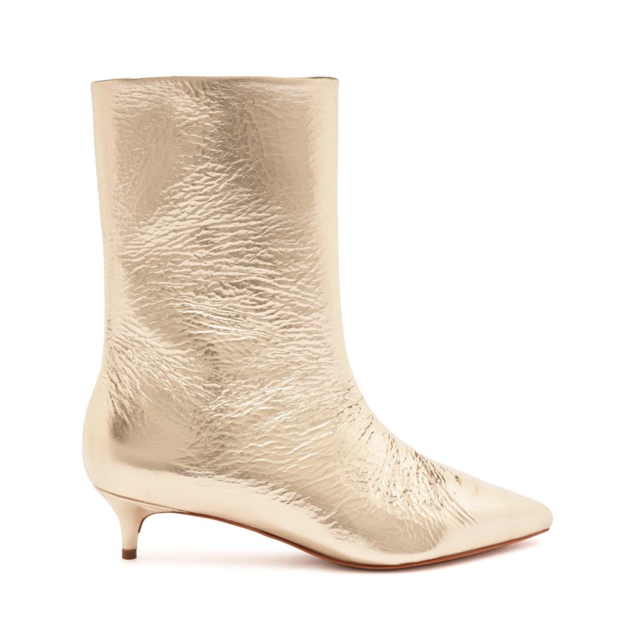 Boots SCHUTZ | Gail Smashed Metallic Bootie Gold