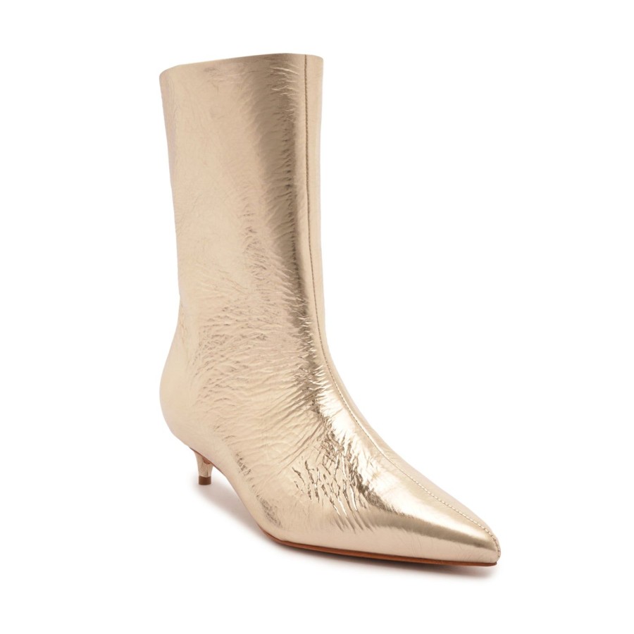 Boots SCHUTZ | Gail Smashed Metallic Bootie Gold