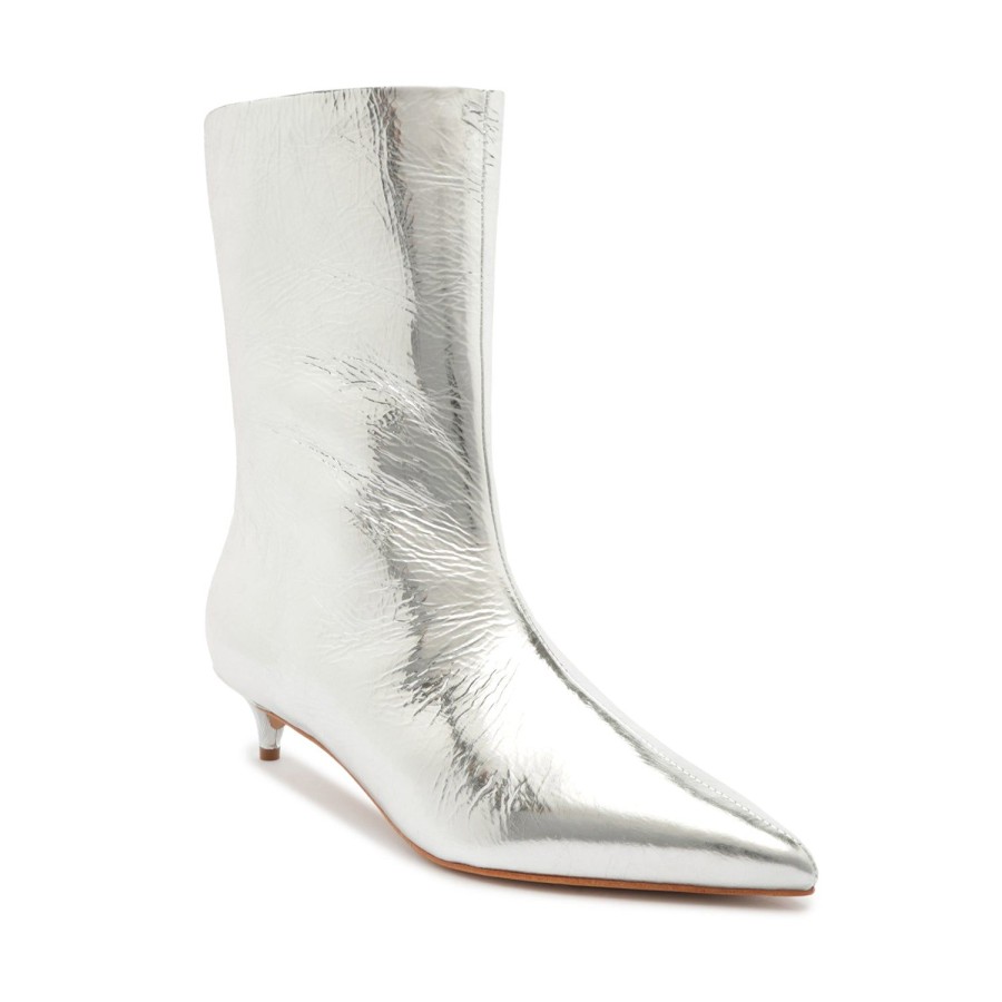 Boots SCHUTZ | Gail Smashed Metallic Bootie Silver