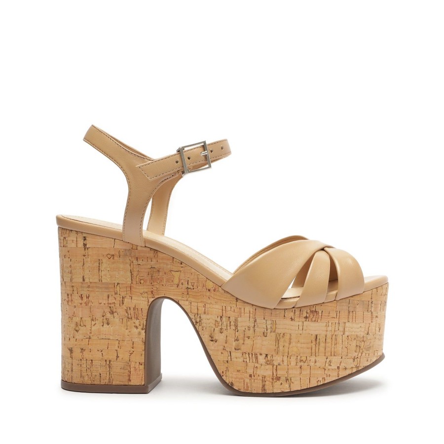 Sandals SCHUTZ | Keefa Cutout Nappa Leather Sandal True Beige