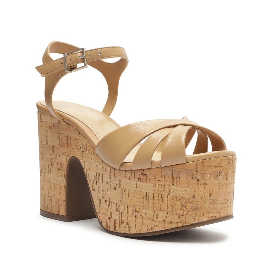 Sandals SCHUTZ | Keefa Cutout Nappa Leather Sandal True Beige