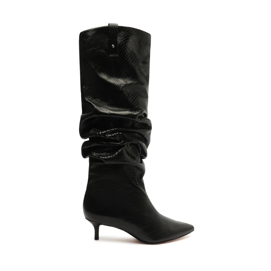 Boots SCHUTZ | Maryana Lo Slouch Snake Boot Black