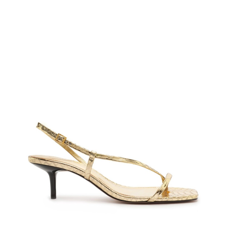 Sandals SCHUTZ | Heloise Metallic Leather Sandal Gold