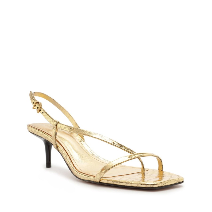 Sandals SCHUTZ | Heloise Metallic Leather Sandal Gold