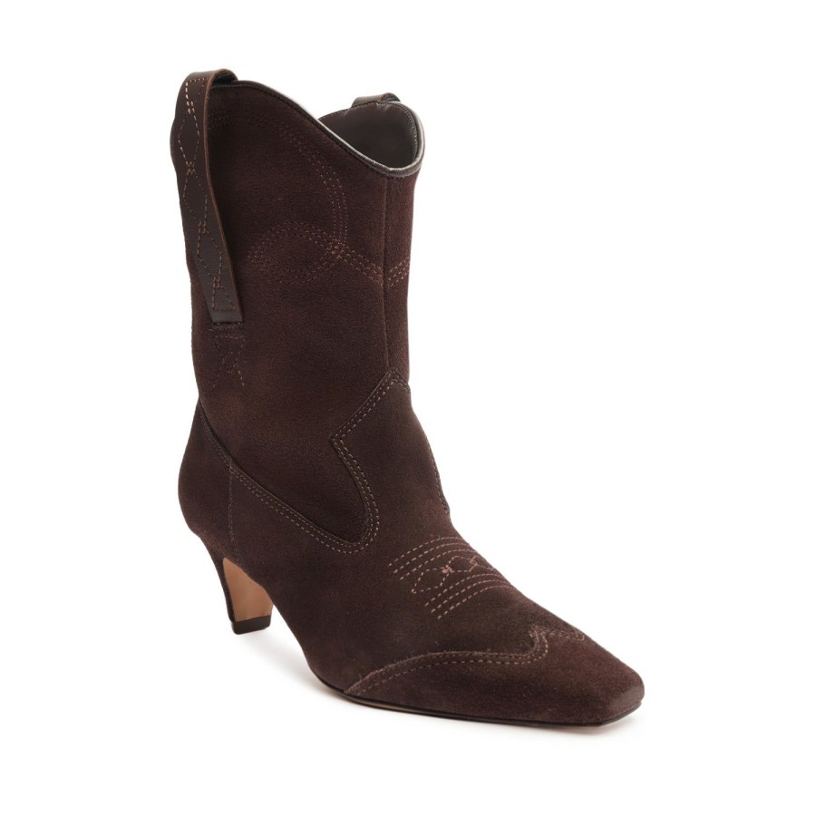 Boots SCHUTZ | Allie Suede Bootie Dark Chocolate