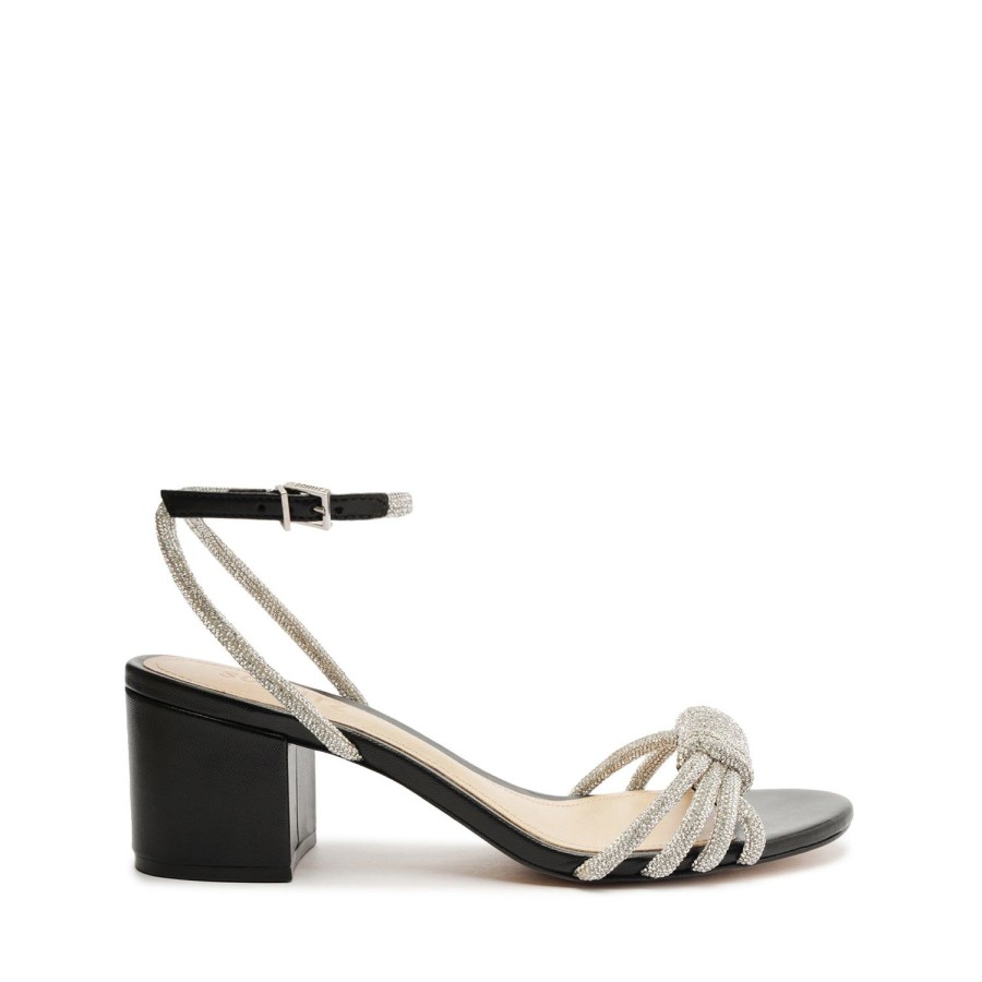 Sandals SCHUTZ | Jewell Mid Block Nappa Leather Sandal Black