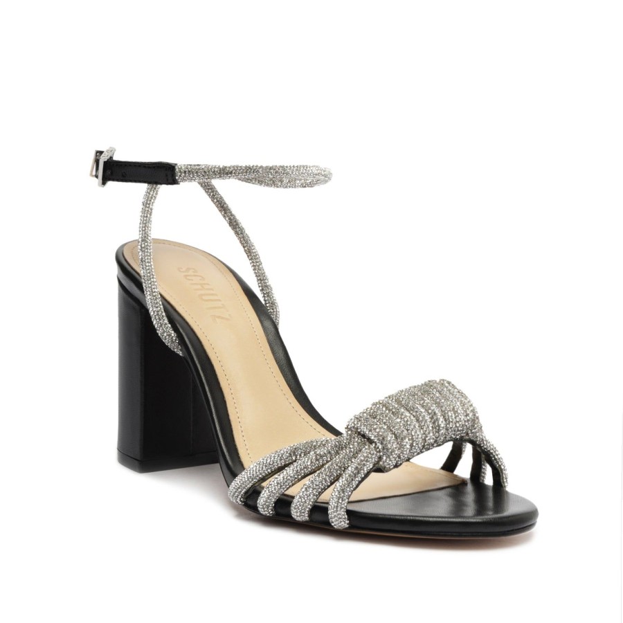 Sandals SCHUTZ | Jewell Block Leather Sandal Black