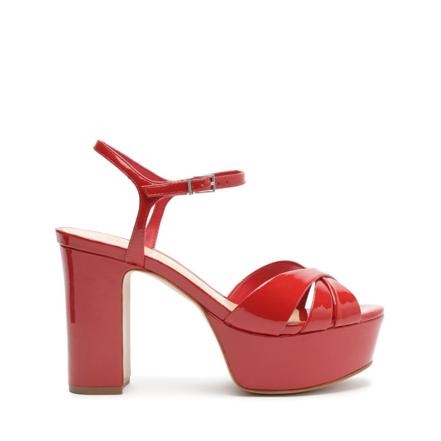 Sandals SCHUTZ | Keefa Patent Leather Sandal Club Red