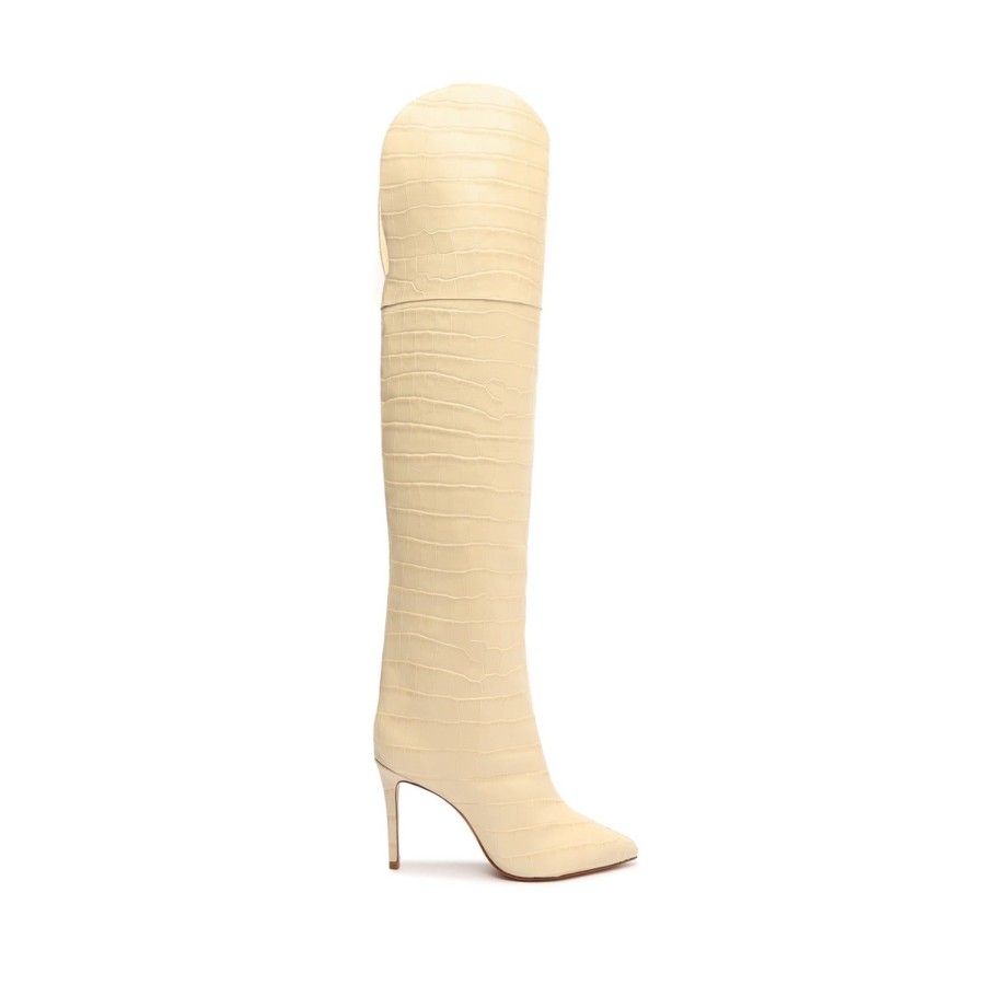 Boots SCHUTZ | Maryana Over The Knee Leather Boot Eggshell