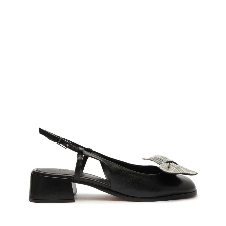 Sandals SCHUTZ | Dorothy Bow Nappa Leather Pump Black