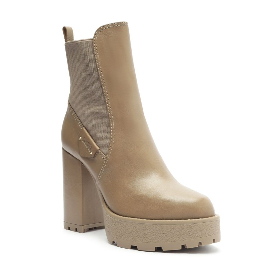 Boots SCHUTZ | Billie Platform Leather Bootie Mocaccino