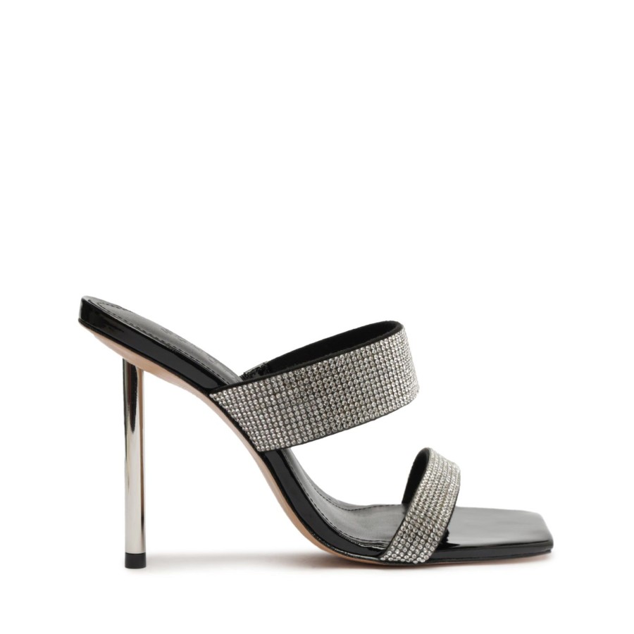 Sandals SCHUTZ | Liam Metallic Nappa Leather Sandal Black