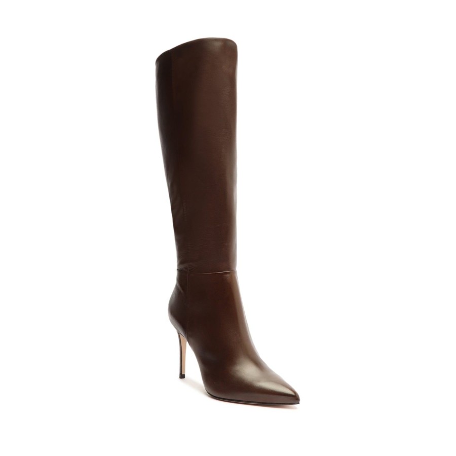 Boots SCHUTZ | Mikki Up Leather Boot Dark Chocolate