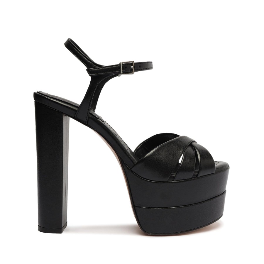 Sandals SCHUTZ | Keefa High Nappa Leather Sandal Black