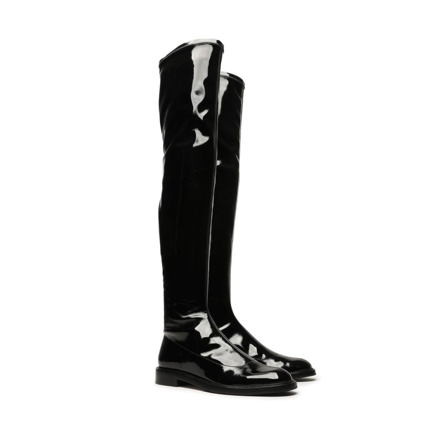 Boots SCHUTZ | Kaolin Over The Knee Patent Leather Boot Black