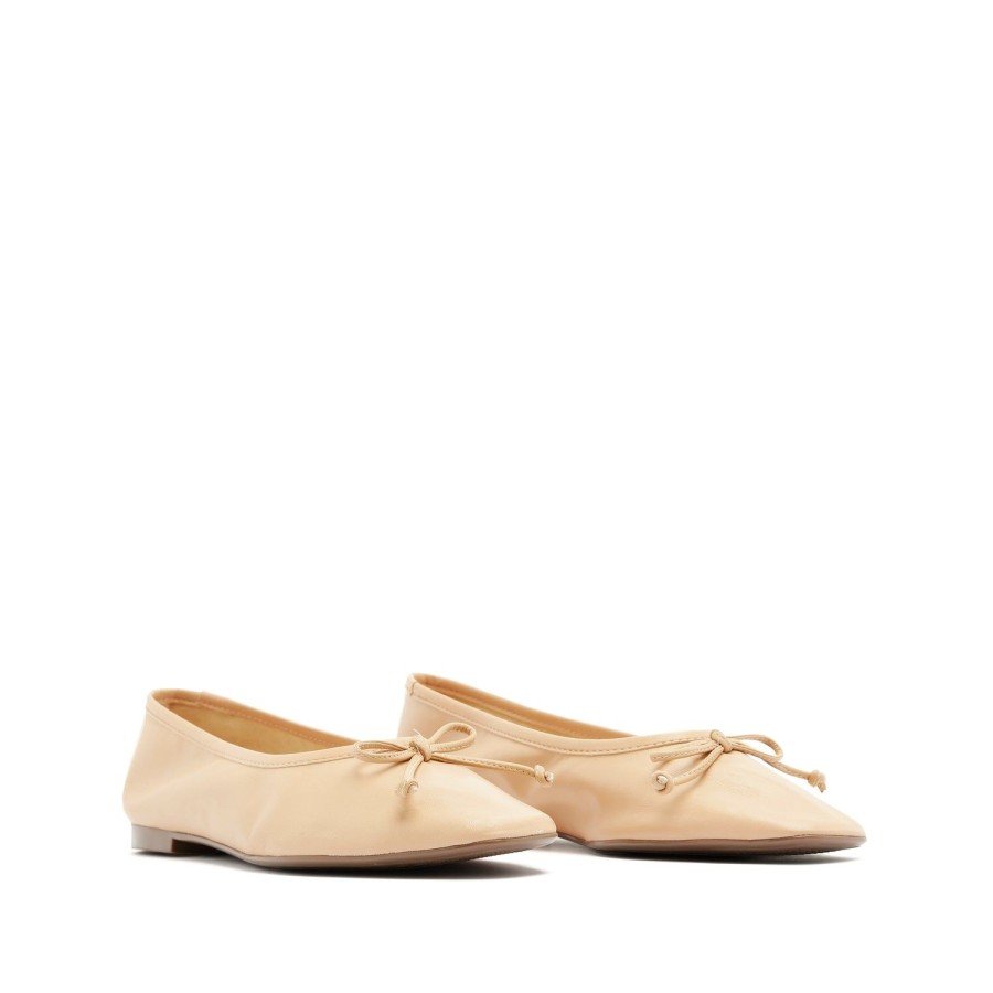 Icons SCHUTZ | Arissa Flat In Leather | Schutz Shoes Honey Beige