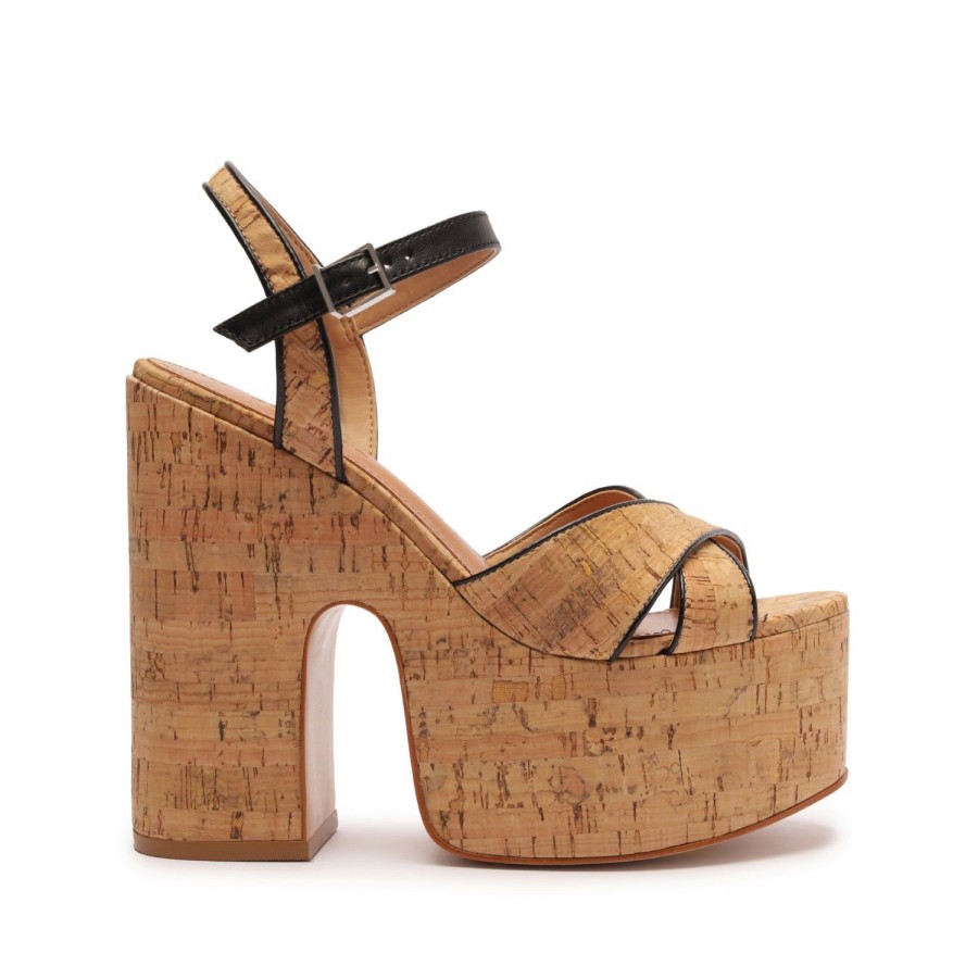 Sandals SCHUTZ | Keefa Weekend Cutout Leather Sandal Cork