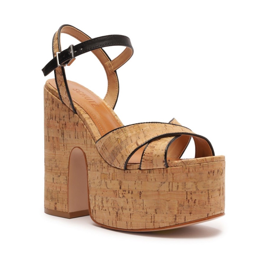 Sandals SCHUTZ | Keefa Weekend Cutout Leather Sandal Cork