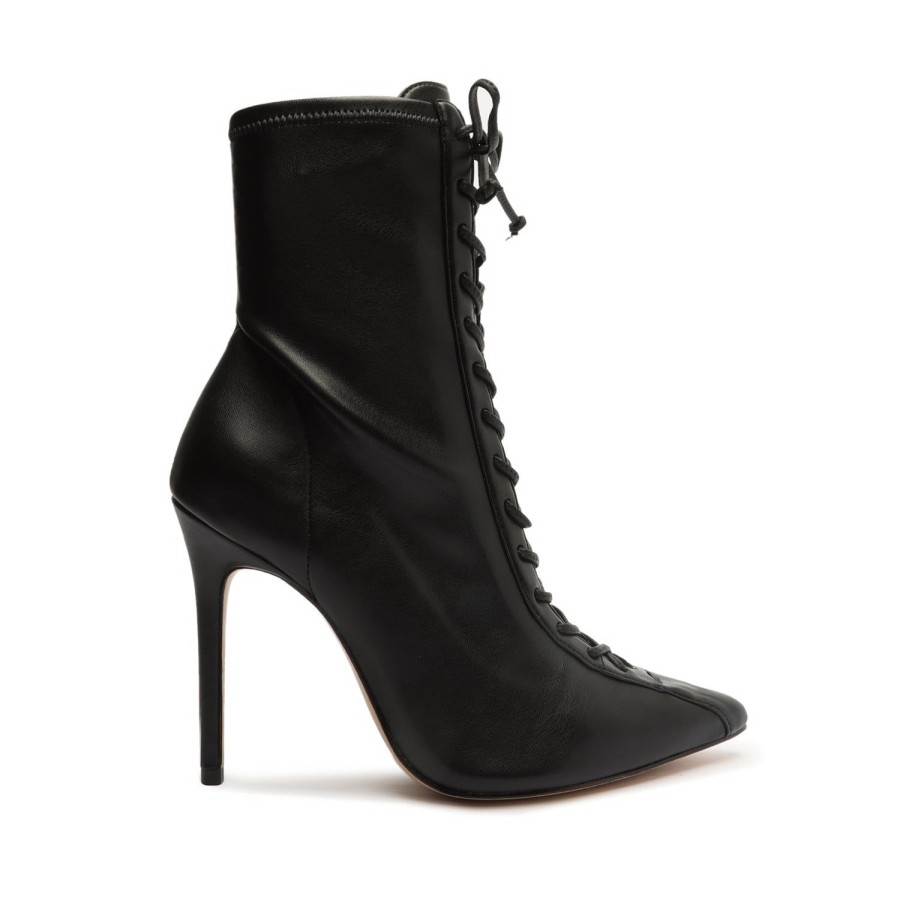 Boots SCHUTZ | Tennie Bootie Military-Inspired Lace-Up Front | Schutz Black