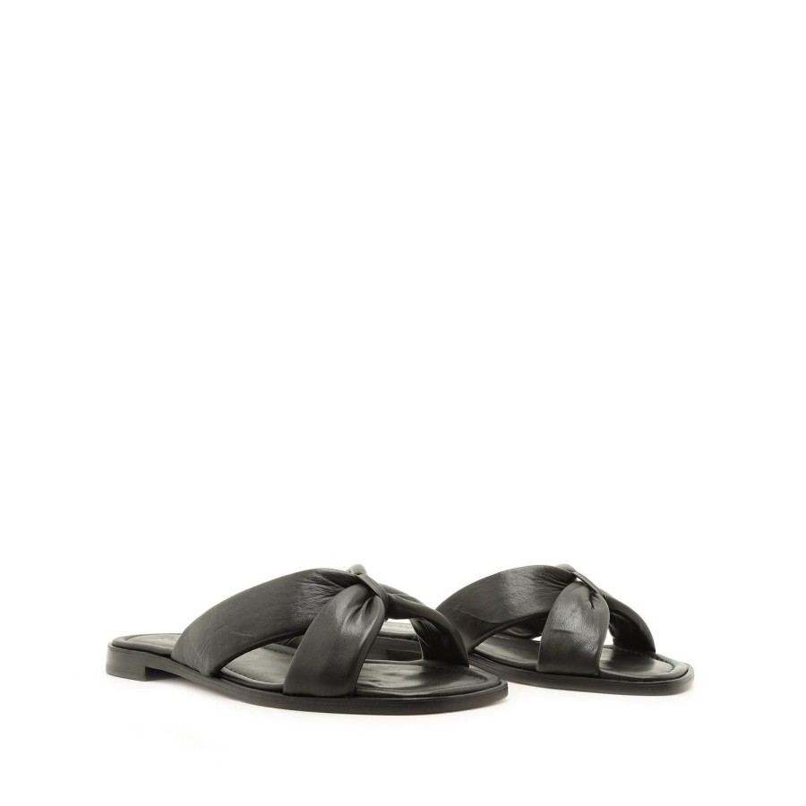 Icons SCHUTZ | Fairy Flat Sandal: Smooth Leather | Schutz Black