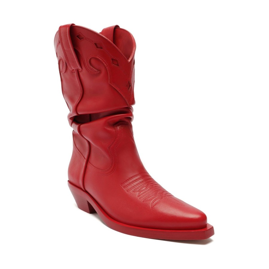 Boots SCHUTZ | Zachy Casual Leather Bootie Red