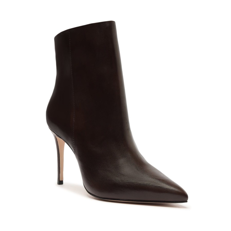 Boots SCHUTZ | Mikki Leather Bootie Dark Chocolate