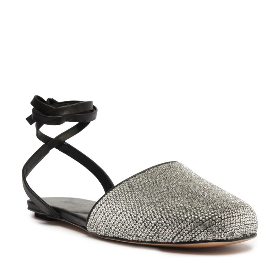 Sandals SCHUTZ | Abrie Glam Leather Flat Black