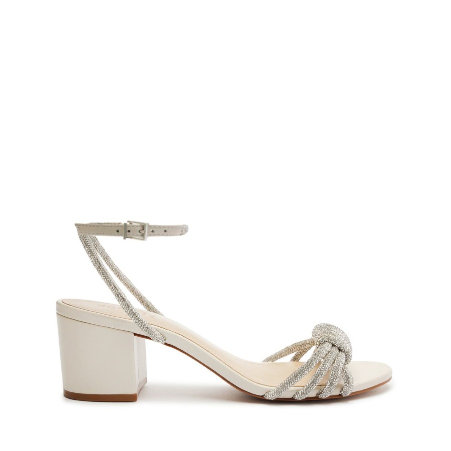 Sandals SCHUTZ | Jewell Mid Block Leather Sandal Crystal