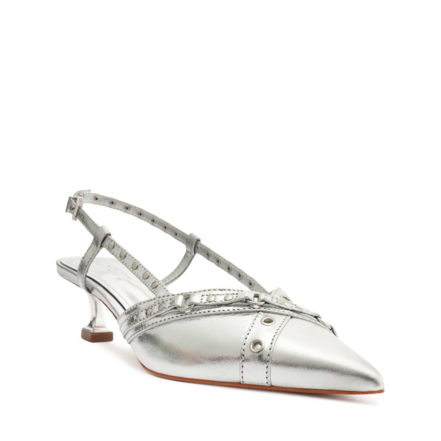 Pumps SCHUTZ | Venezia Metallic Leather Pump Silver