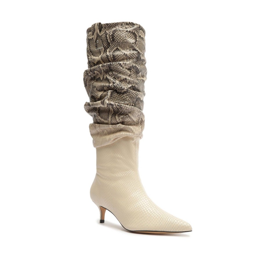 Boots SCHUTZ | Maryana Lo Slouch Snake Faded Boot Natural