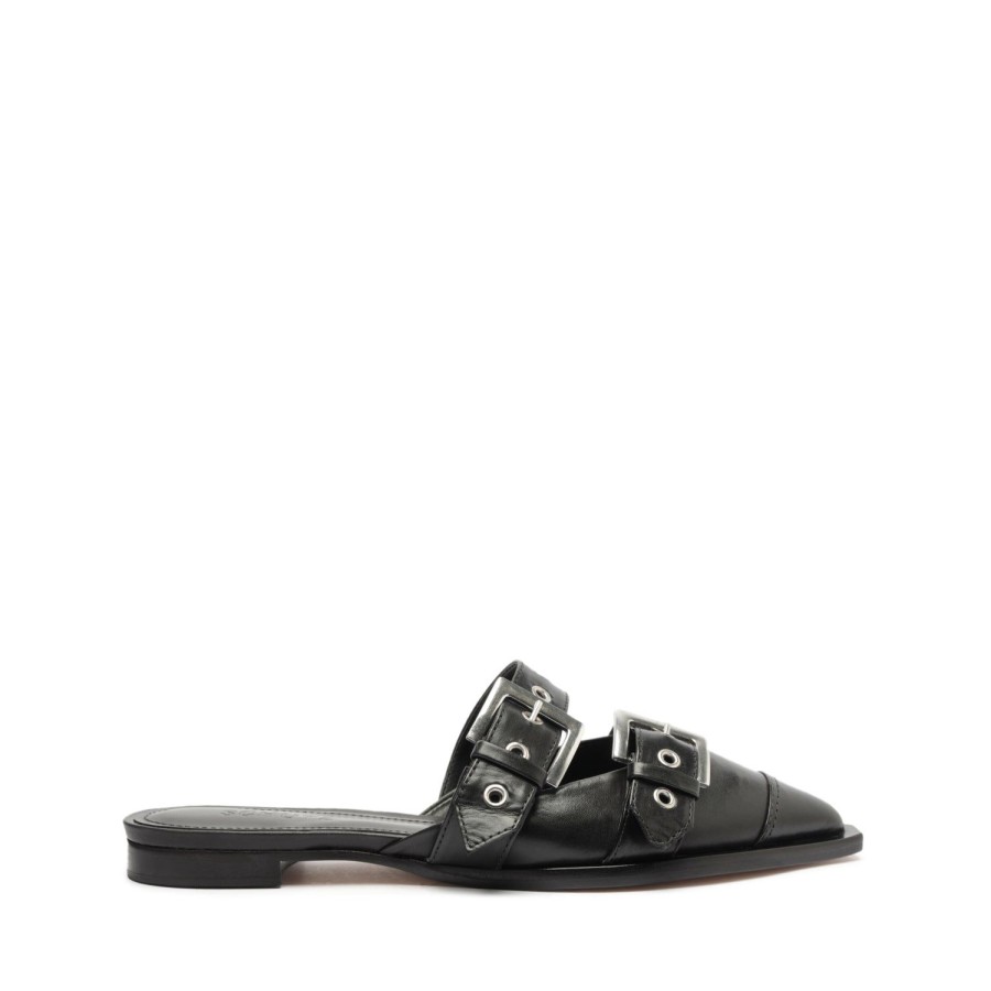 Sandals SCHUTZ | Penny Leather Flat Black